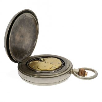 Swiss nickel eight day “Goliath” pocket watch Circa 1920