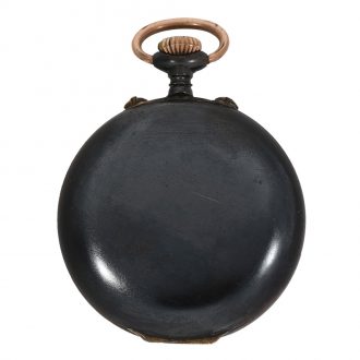 Swiss gunmetal keyless lever pocket watch with alarm Circa 1915