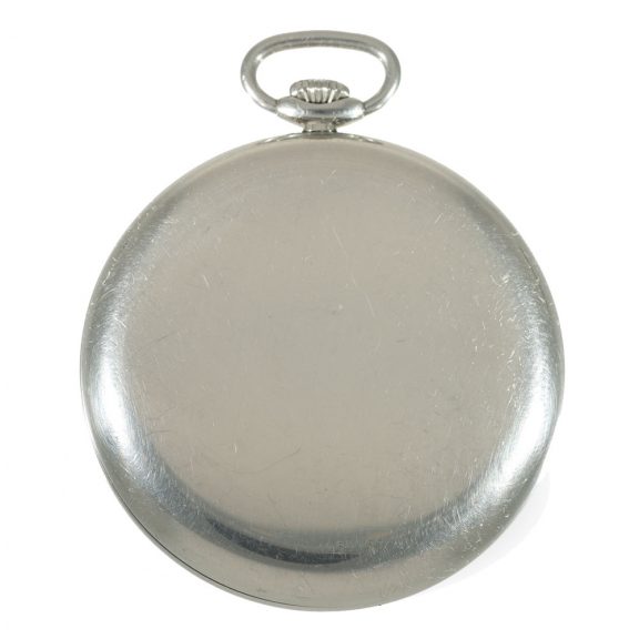 Fine Swiss staybrite steel lever precision pocket watch Circa 1970 Fine Swiss staybrite steel lever precision pocket watch Circa 1970