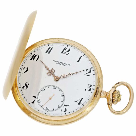 Swiss 14 K gold watch with corresponding chatelaine Circa 1918