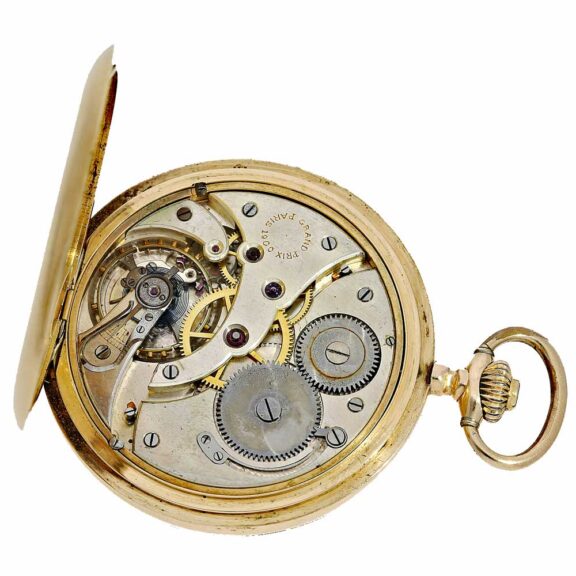 Swiss 14 K gold watch with corresponding chatelaine Circa 1918 Swiss 14 K gold watch with corresponding chatelaine Circa 1918