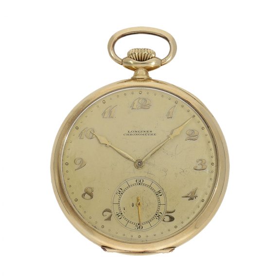 Swiss gold pocket watch in chronometer quality Circa 1930