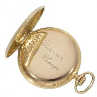 Swiss gold pocket watch in chronometer quality Circa 1930