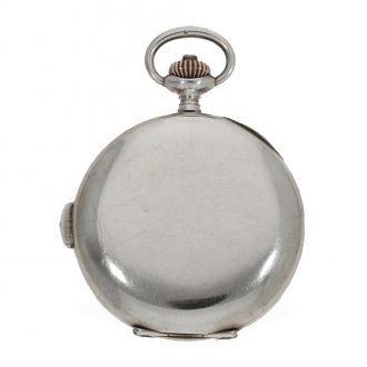 Swiss silver full hunter cased watch with quarter hour repeater Circa 1930
