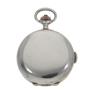 Swiss silver full hunter cased watch with quarter hour repeater Circa 1930