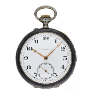 Swiss silver and gold anker chronometer with rare case Circa 1910