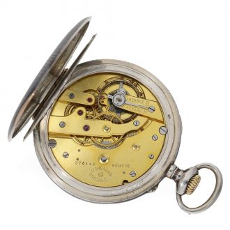 Swiss silver and gold anker chronometer with rare case Circa 1910 Swiss silver and gold anker chronometer with rare case Circa 1910