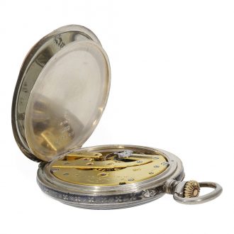 Swiss silver and gold anker chronometer with rare case Circa 1910 Swiss silver and gold anker chronometer with rare case Circa 1910
