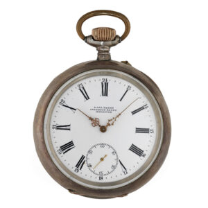 Swiss silver exceptionally large anker chronometer Circa 1895