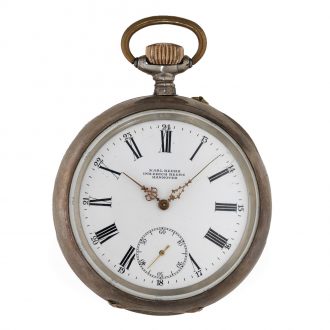 Swiss silver exceptionally large anker chronometer Circa 1895