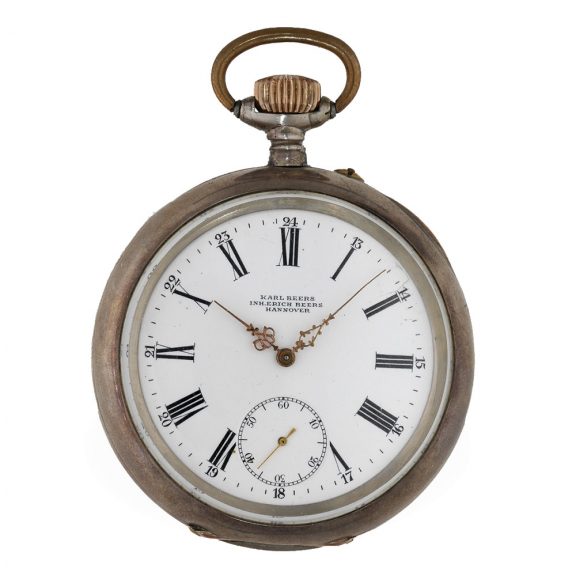 Swiss silver exceptionally large anker chronometer Circa 1895