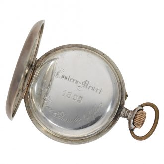 Swiss silver exceptionally large anker chronometer Circa 1895