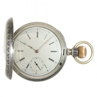 Swiss niëllo silver anker chronometer pocket watch Circa 1880