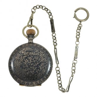 Swiss niëllo silver anker chronometer pocket watch Circa 1880