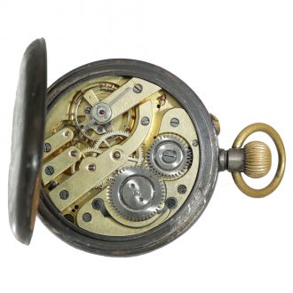 Swiss burnished iron world time watch Circa 1880