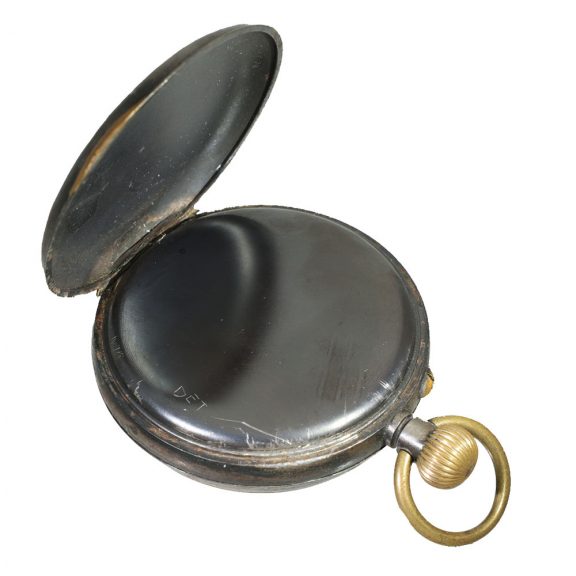 Swiss burnished iron world time watch Circa 1880 Swiss burnished iron world time watch Circa 1880