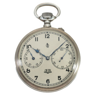 German silver marine observation lever watch Circa 1960