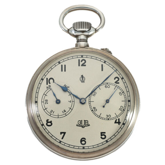 German silver marine observation lever watch Circa 1960