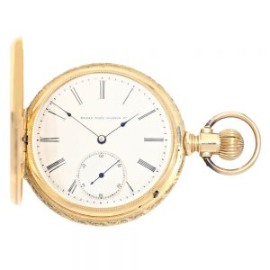 A 14 K gold American lever movement pocket watch Circa 1886