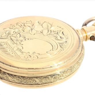 A 14 K gold American lever movement pocket watch Circa 1886