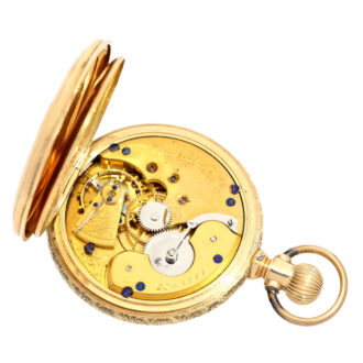 A 14 K gold American lever movement pocket watch Circa 1886