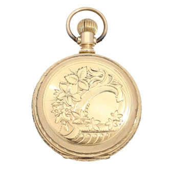 A 14 K gold American lever movement pocket watch Circa 1886