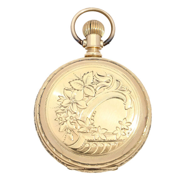 A 14 K gold American lever movement pocket watch Circa 1886 A 14 K gold American lever movement pocket watch Circa 1886