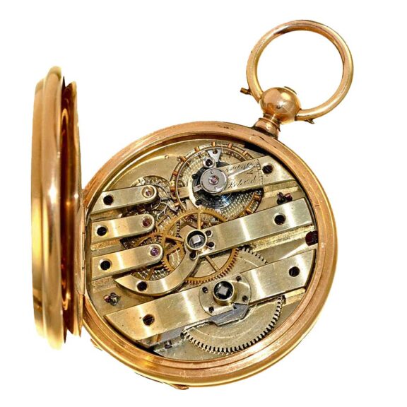 Swiss heavy pocket watch with corresponding chain Circa1850 Swiss heavy pocket watch with corresponding chain Circa1850