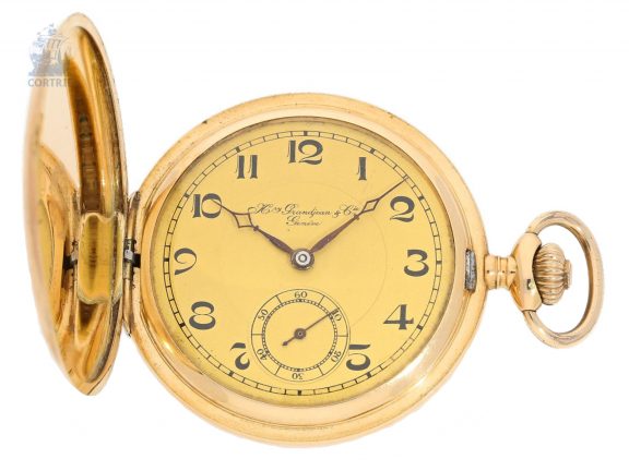 Swiss fine 14 Carat gold hunter cased watch Circa 1920
