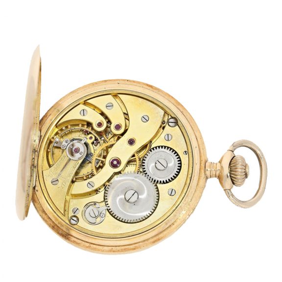 Swiss fine 14 Carat gold hunter cased watch Circa 1920 Swiss fine 14 Carat gold hunter cased watch Circa 1920