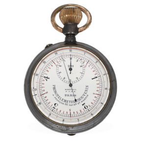 French blued iron rare double sided military chronograph Circa 1915