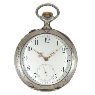 Swiss silver marksman's watch for the Zurich Shooting Festival Circa 1907