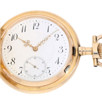 Swiss 14 carat pink gold hunting cased lever watch Circa 1910 Swiss 14 carat pink gold hunting cased lever watch Circa 1910