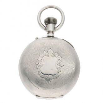 Russian exceptionally large silver lever calendar watch Circa 1915
