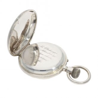 Russian exceptionally large silver lever calendar watch Circa 1915