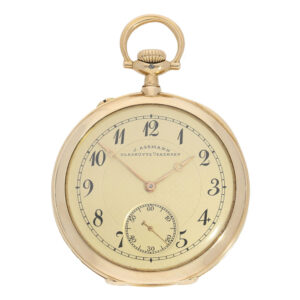 German precision pocket watch with engine turned dial Circa 1905