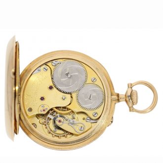 German precision pocket watch with engine turned dial Circa 1905