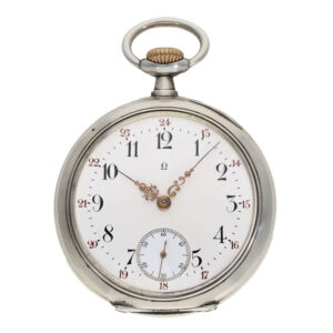 Swiss silver open faced precision pocket watch Circa 1900