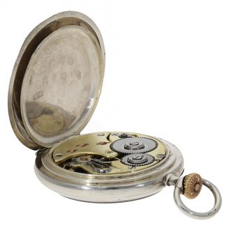 Swiss silver open faced precision pocket watch Circa 1900
