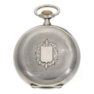 Swiss silver open faced precision pocket watch Circa 1900