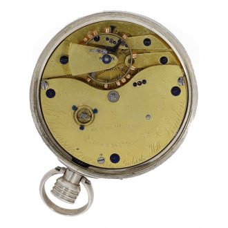 English silver pocket chronometer with power reserve Circa 1890