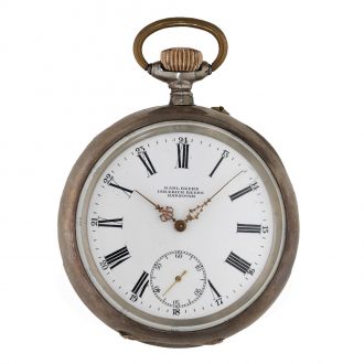Swiss silver exceptionally large anker chronometer Circa 1895