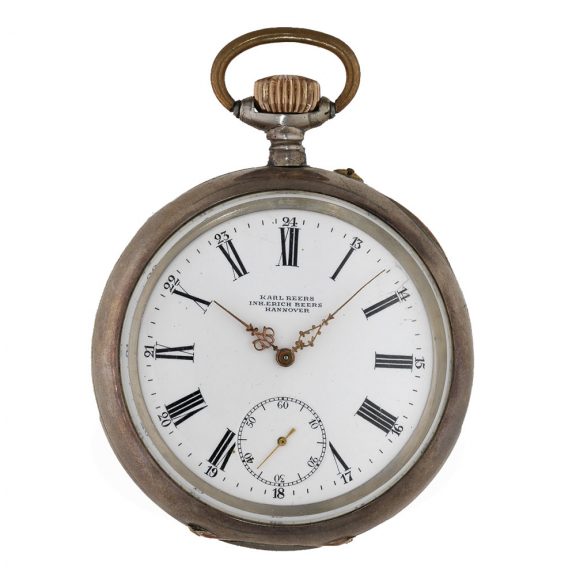 Swiss silver exceptionally large anker chronometer Circa 1895