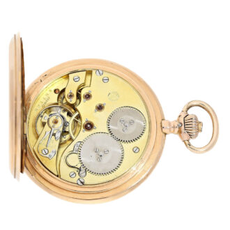 Swiss pink gold hunting cased lever pocket watch Circa 1910