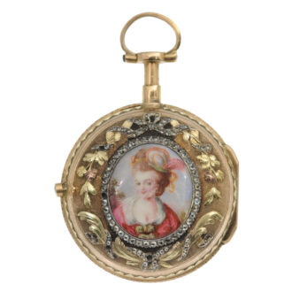 French gold repeating watch with chatelaine Circa 1770