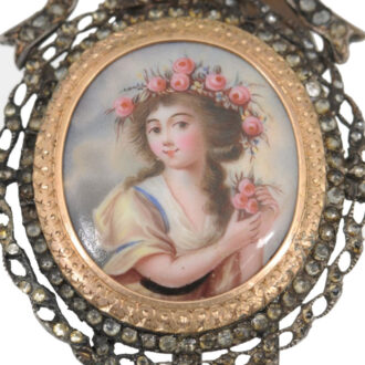 French gold repeating watch with chatelaine Circa 1770