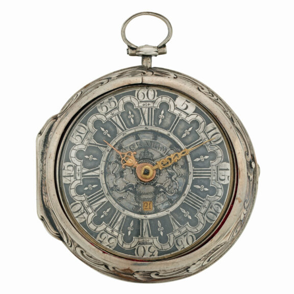 Early English silver pair cased verge pocket watch Circa 1750 Early English silver pair cased verge pocket watch Circa 1750