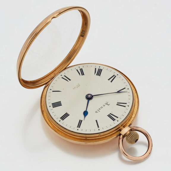 English early keyless winding gold cylinder watch Circa 1823 English early keyless winding gold cylinder watch Circa 1823