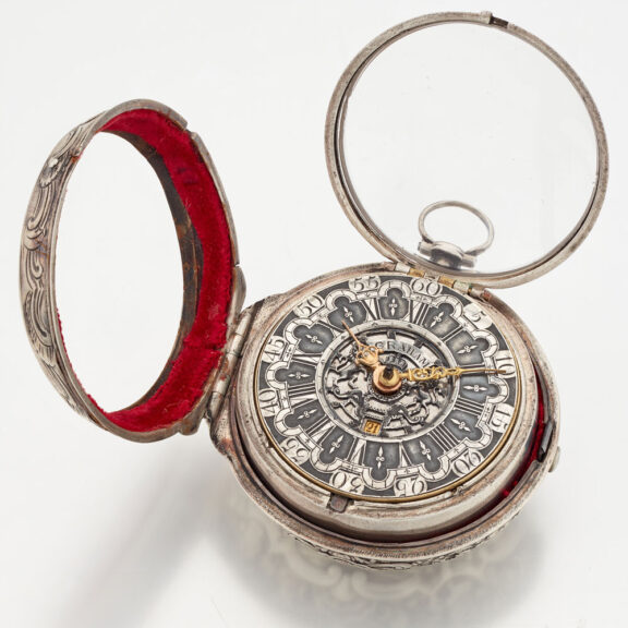 Early English silver pair cased verge pocket watch Circa 1750 Early English silver pair cased verge pocket watch Circa 1750