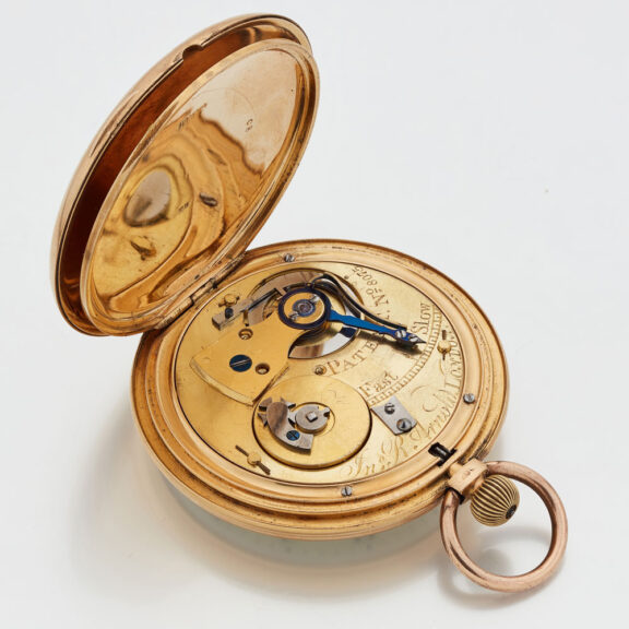 English early keyless winding gold cylinder watch Circa 1823 English early keyless winding gold cylinder watch Circa 1823